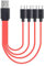 Pnuokn Cable micro USB 4 en 1, cable de carga micro USB, cable adaptador de sincronización de datos, cable de carga micro USB dividido para teléfono, cable de carga múltiple micro USB