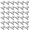 DAYnagh Pinza Bulldog 50 mm rotonda rilegatura in carta pinze per lime in metallo argentato per ufficio casa, forniture – 36 pezzi pinze da disegno 50 mm