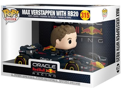 Funko POP! Rides Super Deluxe: Red Bull Racing – Max Verstappen mit RB20 – Sammlerfigur aus Vinyl – Geschenkidee – Offizielles Merchandise – Spielzeug für Kinder und Erwachsene – Sportfans
