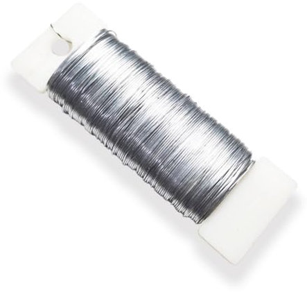 1Rollos Alambre Manualidades, 0.35mm x 50m Alambre para Joyeria, Alambre de Metal Fino Alambre Hierro, Alambre para Flores, para Joyería DIY Floristería Decoración del Hogar