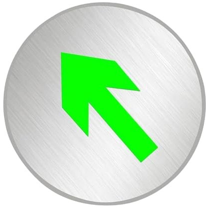 SEWOART Notausgangsschild Aus Edelstahl Im Dunkeln Leuchtendes Schild Richtungsschild Für Eingang Treppe Büro Geschäft Lager