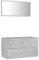 Genérico Wenjingqi 804885 Badmöbel-Set, 2-teilig, Sperrholz, Grau, Beton