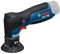 Bosch Professional 12V System Levigatrice rotoorbitale a batteria GEX 12V-77 (incl. platorello di supporto in velcro da 77 mm, chiave)
