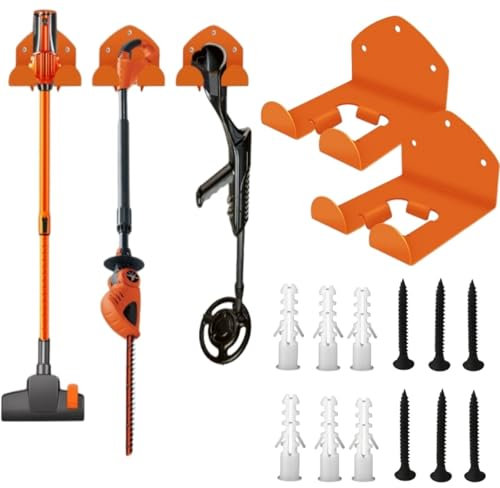 2 Stücke Trimmer Rack Wall Mount Hanger, 15 cm Rasentrimmer Aufhänger, Eisen Wandhaken Für Garage, Motorsensen Halterung, Für Freischneider Garagen Wandhaken Für Garagentrimmer