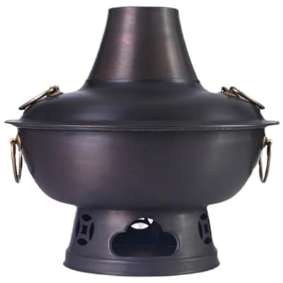 OWOHYG Pentola per stufato in Stile Antico Pechino, in Rame, per shabu (Rame 30 cm)