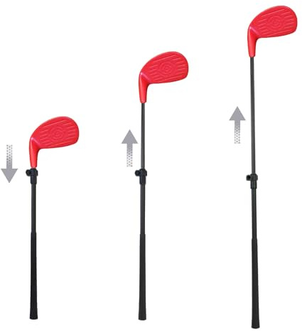 KOFULL Bucket Golf Clubs Set with Oversize Head–Adjustable 21-36 Clubs for Adults & Family Backyard Outdoor Chipping Game