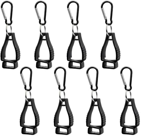 8 Stück Handschuhe Halter Handschuh Clips mit Karabiner, rutschfeste Halter für Arbeits- und Sicherheitszubehör, ideal als handschuhhalter gürtel oder handschuh halterung gürtel für verlustfreien Tran