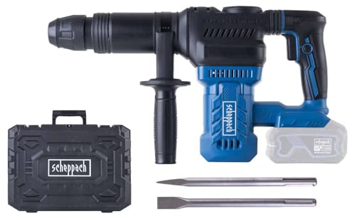 Scheppach Akku Abbruchhammer BC-AB1500-X Betonhammer inkl. Koffer & Meißel Set | Schlagkraft 9J | Schlagzahl 3400 BPM | Zusatzgriff 360° | 20V-IXES-Serie | 10 Jahre Garantie | Ohne Akku & Ladegerät