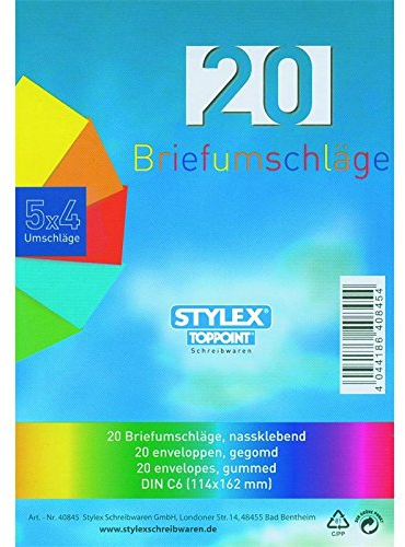 Briefumschläge, 20er Packung, C6, 114 x 162 mm