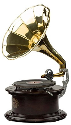 Grammofono grammofono registra 70 centimetri di legno imbuto corno grammofono