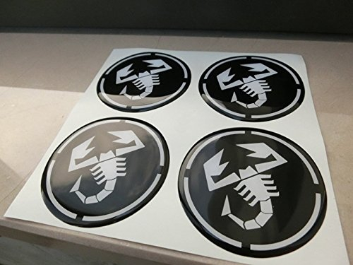 GTBTUNING 50 mm Tuning Effetto 3D 3m resinato coprimozzi Borchie Caps Adesivi Stickers per Cerchi in Lega x 4 Pezzi 011