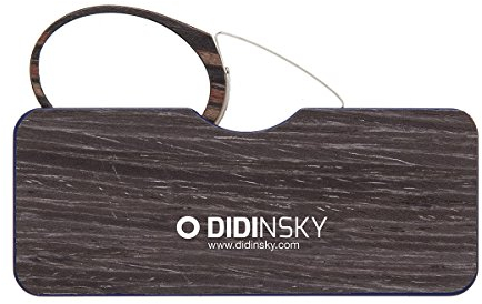 DIDINSKY Lesebrille für Damen und Herren Transparent. Kompakte leichte randlose brillen. Brillengestelle für damen und herren. Lesehilfe Retro. Dunkles Holz +3.0 - ORSAY WOOD