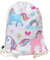 HECKBO Kinder Turnbeutel - Einhorn Unicorn - 40x32cm - Sportkleidung Trinkflasche - Kindergarten, Schule, Stoffbeutel Kita - Rucksack, Tasche, Sportrucksack, Sportbeutel Junge Mädchen