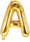 PartyDeco Folienballon Buchstabe A Gold-Geburtstag Hochzeit Jahrestag Folienballon Buchstabe A- Gold Größe ca. 35 cm Geburtstag Hochzeit Verlobung Silvesterparty Folienballon Hel Deko Geburtstag