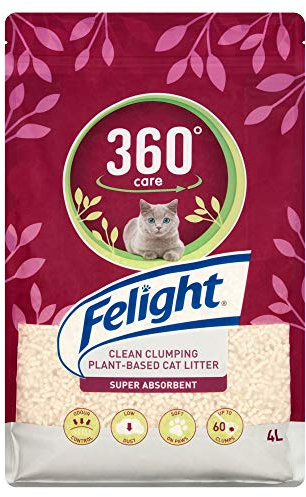 Bob Martin B1054 Felight 360° Klumpstreu aus Sojafasern 4 l Beutel