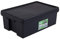 Wham Bam 100% Recycled Super Strong Impact Resistant Black Re-Usable Storage Boxes With Lids 36 Litre 59.5 x 40 x 21.5cm (1 Box)