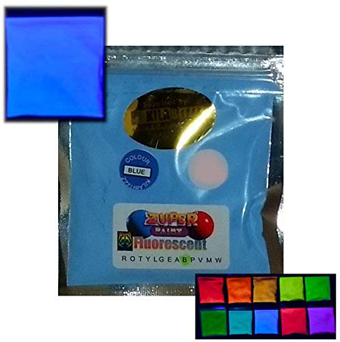 Fluorescent Ultraviolet Néon UV Blacklight Brillant Poudre - Choisissez de 10 Couleurs - Aqua bleu, 100g