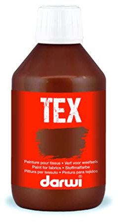 DARWI - DA0100250805C - Un flacon de Peinture Pour Tissus finition Opaque - Coloris Marron foncé - 250 ML - DARWI TEXTILE - Loisirs Créatifs - Activité Manuelle - Bricolage