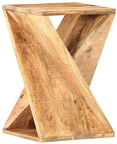 vidaXL Mangoholz Massiv Beistelltisch Telefontisch Nachttisch Blumentisch Nachtschrank Holztisch Wohnzimmertisch Couchtisch 35x35x55cm