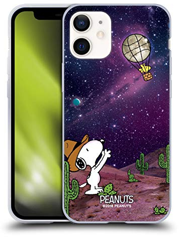 Head Case Designs Offizielle Peanuts Nebelfleck-Ballon Woodstock Snoopy Raumcowboy Gelhülle [Militärischer Schutzgrad] Kompatibel Mit Apple iPhone 12 Mini Und Kompatibel Mit MagSafe