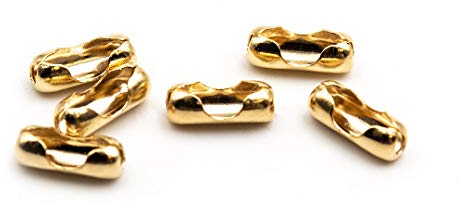 Vintageparts Verschlüsse für 2mm Kugelketten aus 304 Edelstahl in goldfarben 6 Stück Schmuck selber Machen