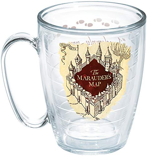 Tervis Harry Potter - Gobelet isotherme à double paroi en plastique - Motif carte du Maraudeur - Fabriqué aux États-Unis - Transparent