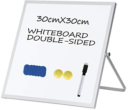ITODA Tafel Doppelseitig Magnettafel Magnetisch Weißtafel Klein Whiteboard mit Ständer Schreibtafel Abwischbar Kindertafel Aluminium Standtafel Tisch Memoboard Büro Schule Notiztafel mit Tafellöscher