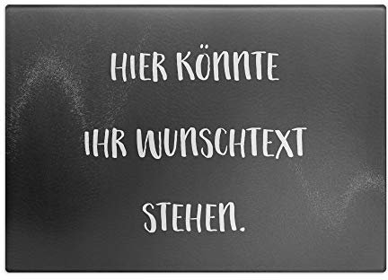 printplanet - Glas-Schneidbrett mit Text selbst gestalten - Frühstücksbrettchen Personalisieren und Bedrucken - Hintergrund: Schwarz