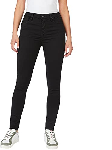 Pepe Jeans Damen Jeans Regent, Schwarz (Denim-xd9), 24W / 30L
