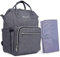 MAYMOONER Baby Wickeltaschen Rucksack Wasserdichte großem Fassungsvermögen Wickelrucksack mit Wickelauflage Isolierte Taschen Farbe Grau