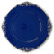 allgala Heavy Quality Round Charger Plates - Dinner Plates - Set of Charger Plates for Table Decor - Ideal for Weddings, Thanksgiving Parties & Holidays - Floral Royal Blue (13-Inch 6-Pack)