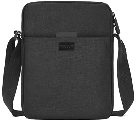 flintronic Bolso de Hombro, Bolso de Mensajero Impermeable con Correa Ajustable, Bolso Cruzado para Trabajo, Compras, Escuela, Viajes, Uso Diario (Negro)