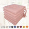 Set 6 Cuscini Sedia Con Lacci 4 Punti Comodi Made in Italy in Cotone Imbottiti e Spessi 6 Cm (Cipria)