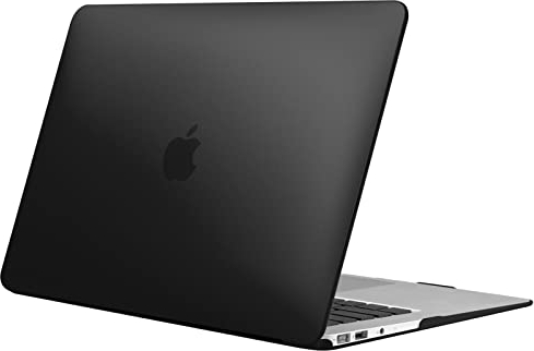 FINTIE Custodia Compatibile con MacBook Air 13 Pollici A1466 / A1369 (Versione 2010-2017) - Rivestimento Gommato Plastica Cover Rigida Duro Caso Compatibile con MacBook Air 13.3, Frosted Nero