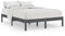 vidaXL Kiefer Massivholzbett Bettgestell Bett Holzbett Doppelbett Futonbett Bettrahmen Schlafzimmerbett Schlafzimmermöbel Grau 200x200cm