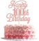Xsstarmi 1 Pack Happy 100th Birthday Cake Toppe 100 Years Old 100th Birthday Cake Pick for Celebrating 100th Birthday Anniversary Party Cake Decorations Supplies Rose Gold
