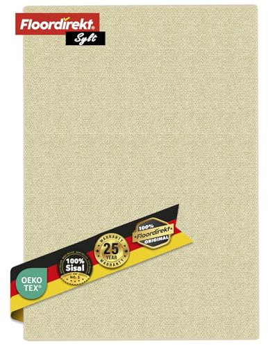 KARAT Sisal Teppich - Teppichläufer 80 cm breit - Naturfaser Läufer - Teppich für Wohnzimmer, Flur, Schlafzimmer - Sisalteppich Sylt (80 x 600 cm, Elfenbein)