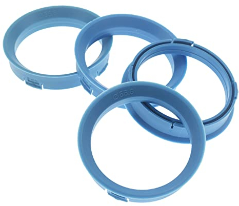 4X Zentrierringe 66,6 x 56,6 mm Hellblau Felgen Ringe Made in Germany