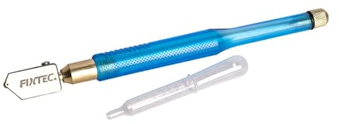 FIXTEK Oil Feed Glass Cutter with 1PCS Oil Suction Pipe Precision Glass Cutting Made Easy with The Oil Feed Glass Cutter