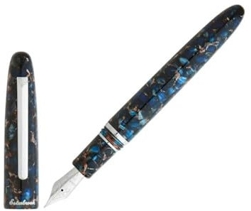 Esterbrook Estie Füllfederhalter in der Farbe Nouveau Blue Palladium mit Edelharz, Federstärke: Fein, ENB146-F