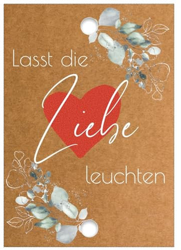 50 Stück Knicklichtschilder Hochzeit Schilder für Knicklichter Lasst die Liebe leuchten Design Eukalyptus