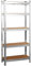 SIGNZWORLD Schwerlastregal 180x90x40cm Befestigungsmaterial 875kg 5 MDF-Platten Kellerregal Lagerregal Steckregal Metallregal Werkstattregal Regalsystem Silber