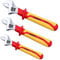 WEDO 3-Piece Insulated Adjustable Wrench Set(6-inch,8-inch,10-inch),VDE 1000V Adjustable Injection Spanner,Electricians Safety Wrench,Chrome Vanadium Steel,Anti-Slip Handles,IEC 60900