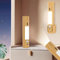 EOEO Innen Holz Wandlampe Akku mit Bewegungsmelder Wandleuchte LED Kabellos Bettlampe Tragbare Nachtlicht Aufladbar Treppelicht für Schlafzimmer, Flur,Warm Light