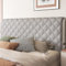 Kopfteilbezug Bett Kopfteil Bezug/Überzug,Weicher Strecken Samtstoff,gepolsterte Bettkopfteil Hussen Dehnbar Waschbar All-Inclusive Staubdichte Schutzhülle ( Color : Grey , Size : 180cm(71inch) )