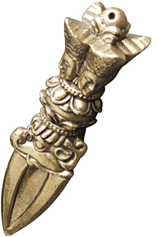 Ciieeo Vajra de latón mortero vajra doméstico decoración de latón ornamento decoración vintage adorno de mano de latón adorno decorativo de vajra antiguo de demonio pulsera