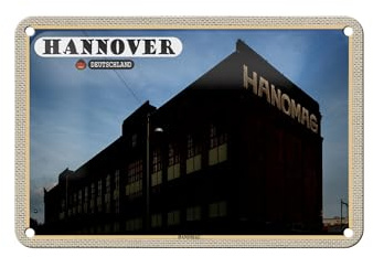 Femer Blechschild Städte Hannover Hanomag Maschinenbau 18x12cm Dekoration