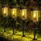 Lampade Solari per Giardino Esterno, Luci Moderne in Confezione da 4, On-Off Automatiche, Decorazione Impermeabile IP65 Bianco Caldo per Prato, Cortile