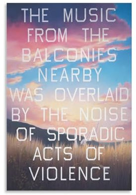 xinglang American Popist Artist Ed Ruscha, The Music from The Balconies, abstraktes Poster, Poster, Druck, Kunst, Wandgemälde, Leinwand, Poster, moderne Schlafzimmer-Dekoration, 30 x 45 cm
