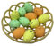 ZENZERO® - Set Cestino Decorativo di Pasqua con Uova - Disponibile in Diverse Forme e Fantasie - Pezzi 1 - Modello Cestino: (Tondo Pastello)